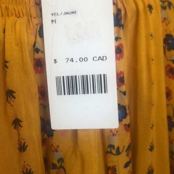 Urban Outfitters Mustard Folk Print Dress - Picture 7 of 7